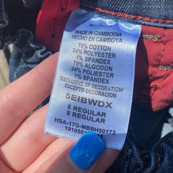 Boys Wrangler dark blue bootcut size 8 regular pull on jeans - Picture 9 of 9